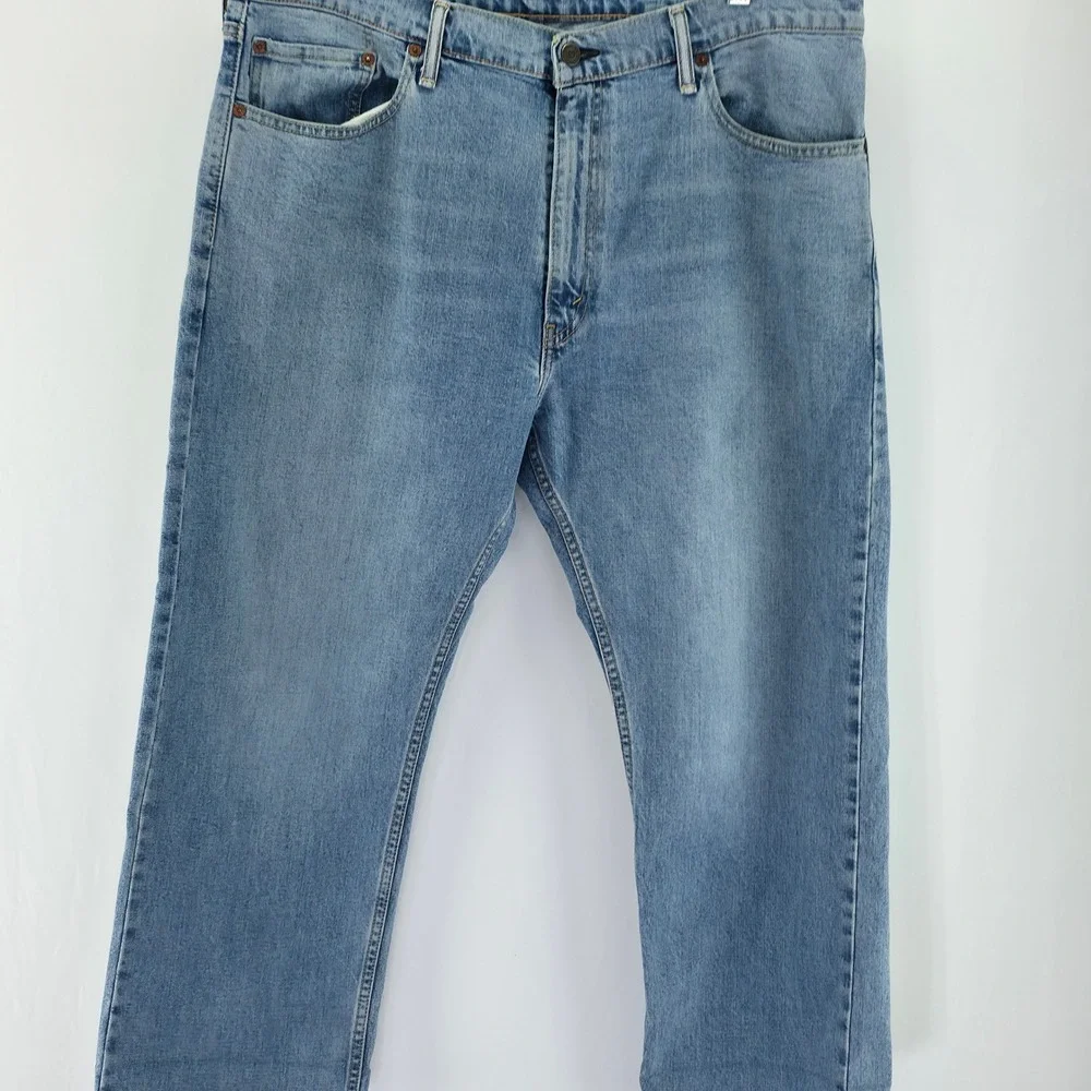 Levi's 505 Regular Fit Mens 40x30 Light Blue Denim Straight Leg Classic Jeans